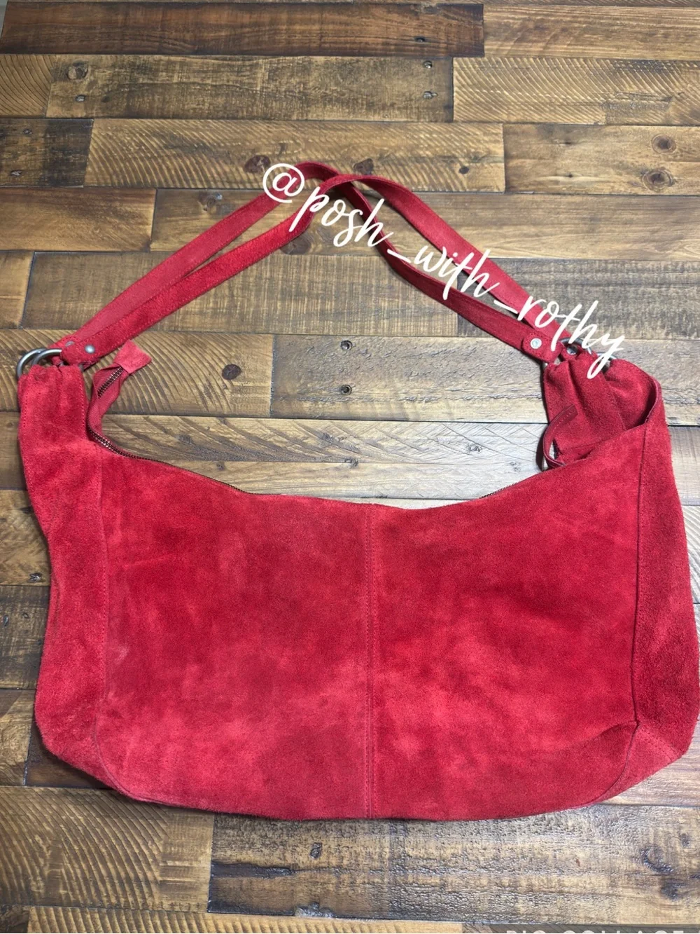 Free People Roma Suede Hobo Tote Bag - Picture 2 of 12